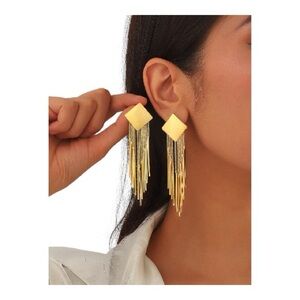 Elegant Gold and Silver Dangle Earrings